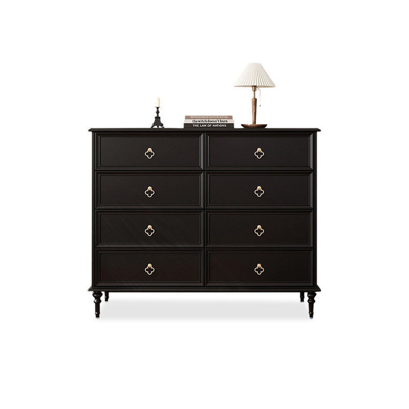 Black Solid Wood Rectangular Dressers & Chests