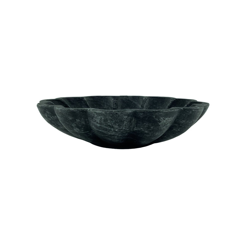Grand bol gigogne en marbre noir Catalina, 8,75 po