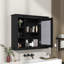Armoire de rangement murale pour salle de bain, armoire à pharmacie, armoire de salle de bain moderne avec miroir, armoire à miroir avec 6 tablettes ouvertes
