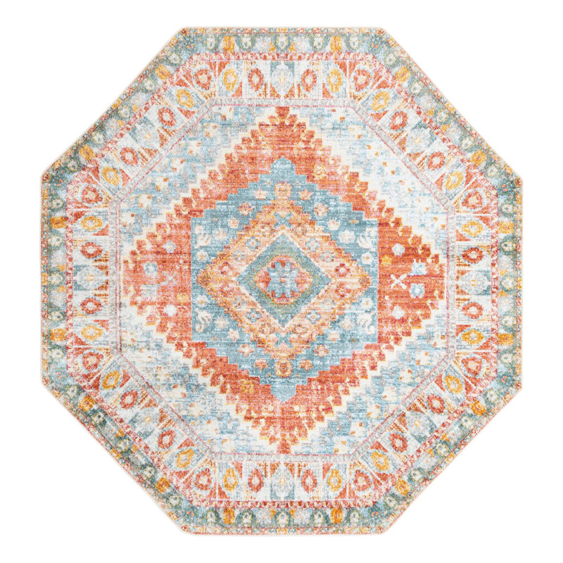 Tapis Haefner_Salmon, Octogone 8 pi 2 po x 8 pi 2 po