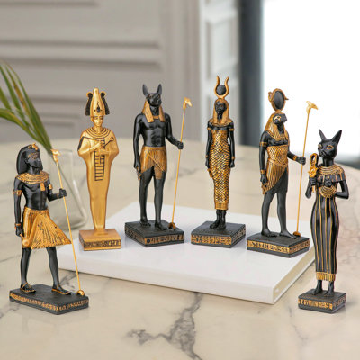 Ensemble de figurines Gods of l'Egypte ancienne 6 pièces