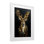 «Illuminated Deer & Wreath», impression sous verre encadrée, design par Arlington Prints