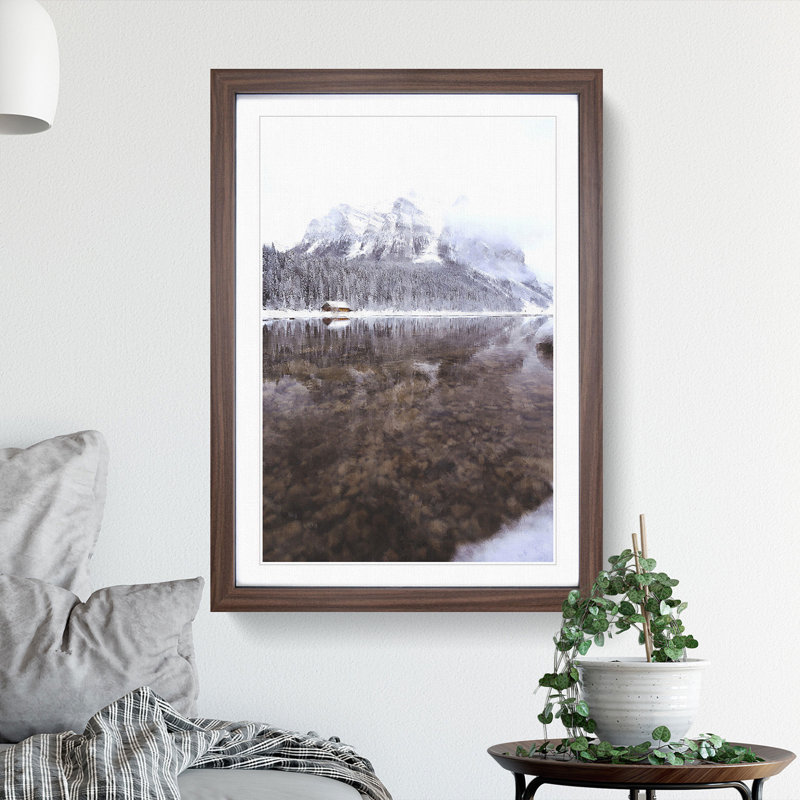 Lake Louise Reflection - Picture Frame Graphic Art, 48cm H x 36cm W x 2cm D, Walnut Framed