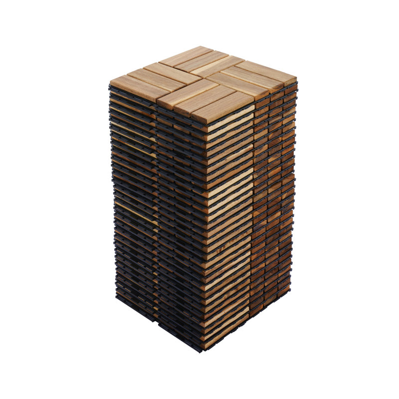 10 carreaux de terrasse à emboîtement, 10, Jaune