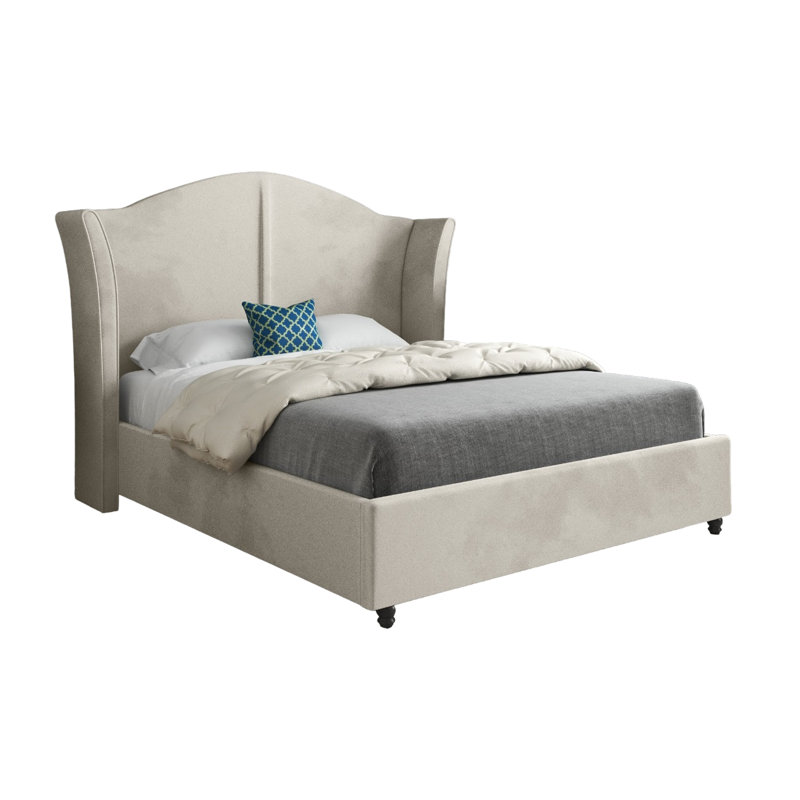 Anastasha Upholstered Bed, Single (3'), Beige