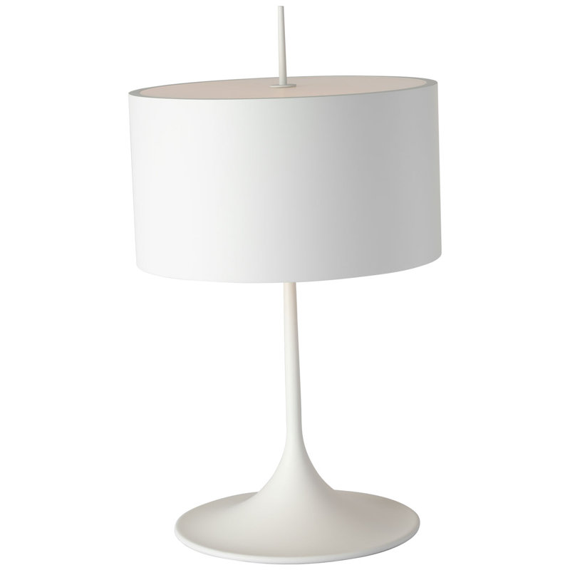 Barbara Barry Spinet 26" Modern Trumpet Table Lamp with Shade, White, White