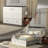 Farmhouse Murphy Bed Cabinet With Storage Drawer, USB Charging Station & Fold-Out Design-431667790