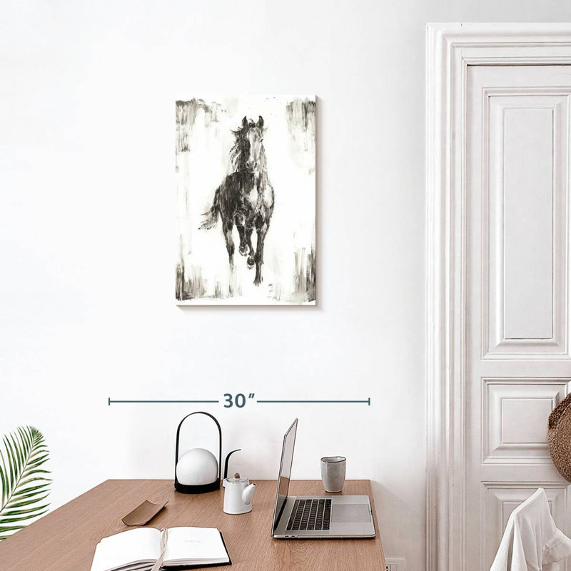 Brampt Rustic Black Stallion I, 24" H x 16" W