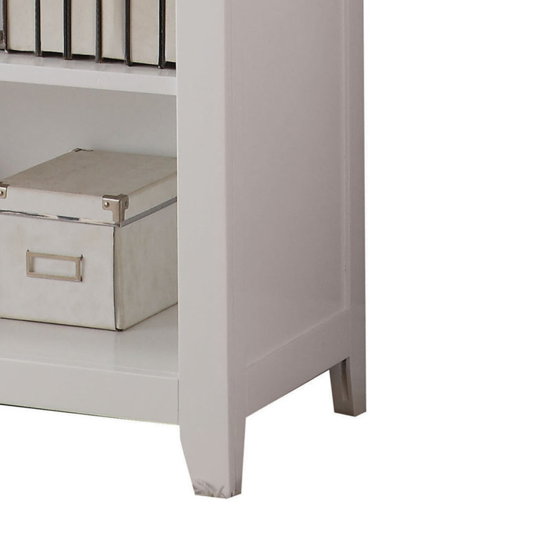 Bibliothèque blanche à 2 tablettes