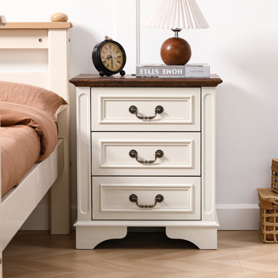 21.65'' Wide Nightstand With 3 Drawers (Set Of 2)