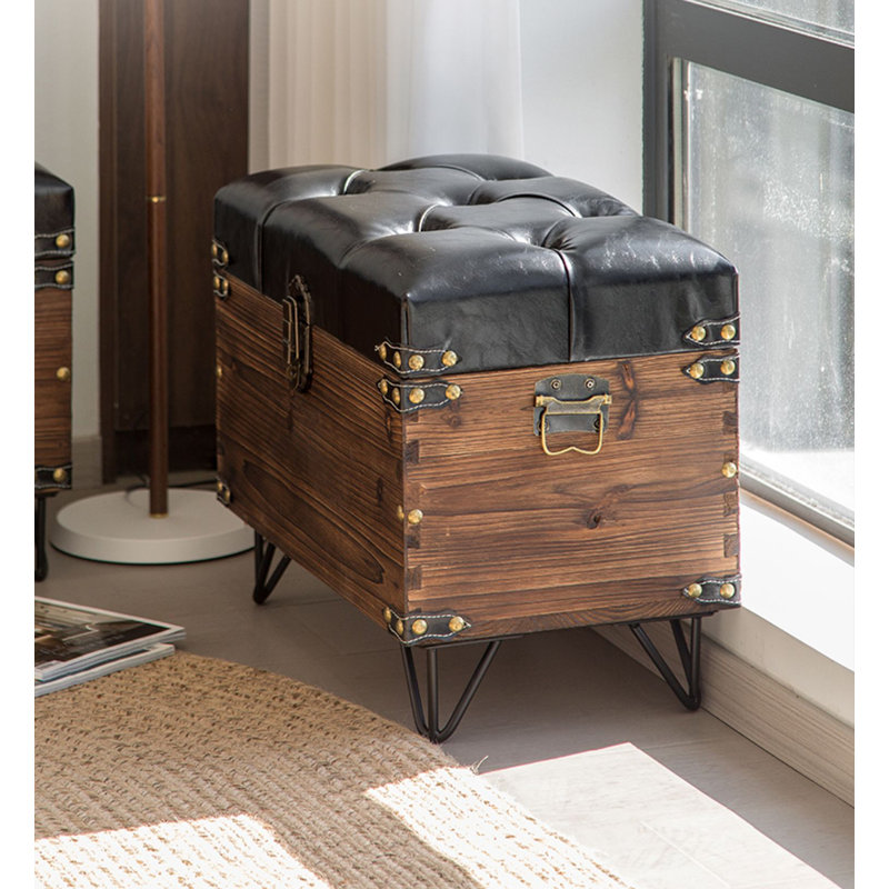 Banc de rangement rembourré avec protège-chaussures American Traditional