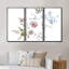 «Blue and Pink Wildflowers I», ensemble d'art mural sur toile encadré traditionnel de 3-738536477-738536471