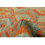 Tapis décoratif en laine de conception unique 4 pi x 6 pi 4 po noué à la main New Age orange/rouge