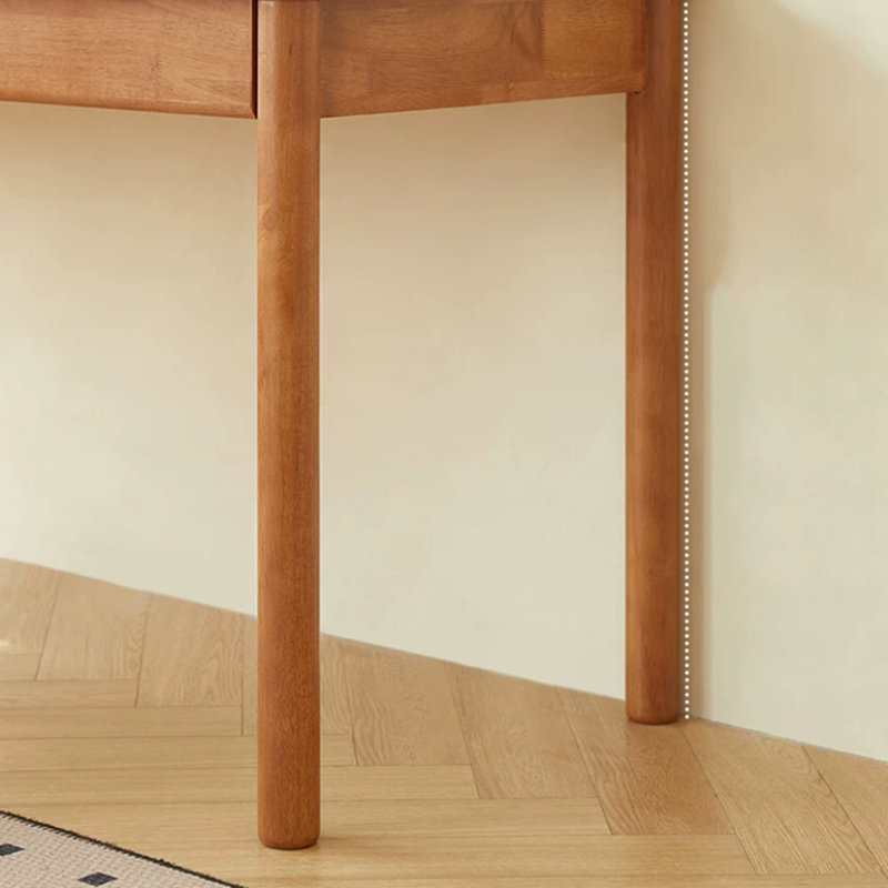 Bureau rectangulaire à 3 tiroirs en bois d'hévéa