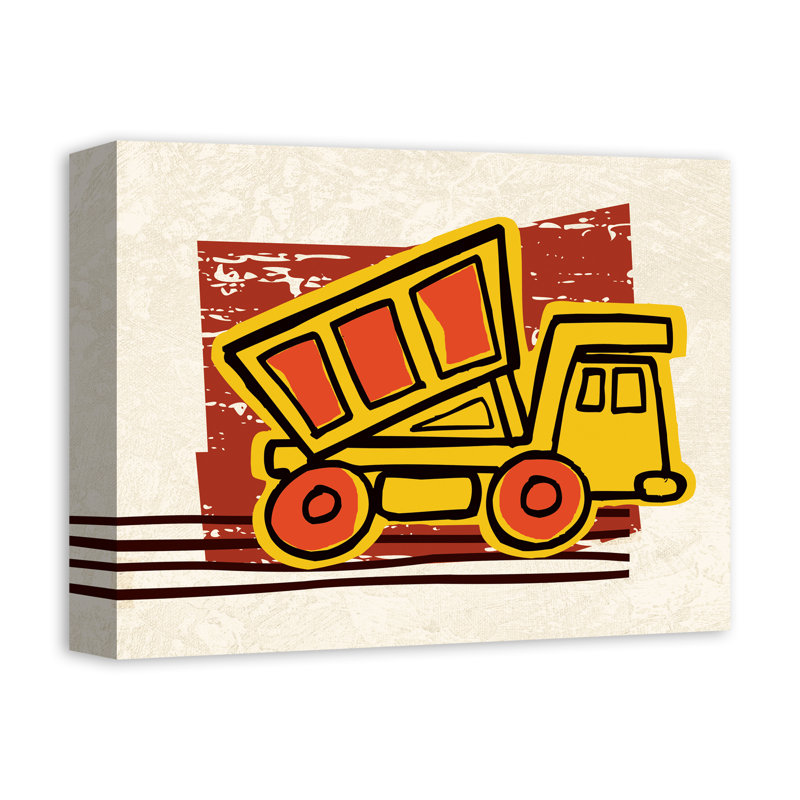 Art sur toile dumptruck Bennett, H 11 po x l 14 po x P 1,25 po