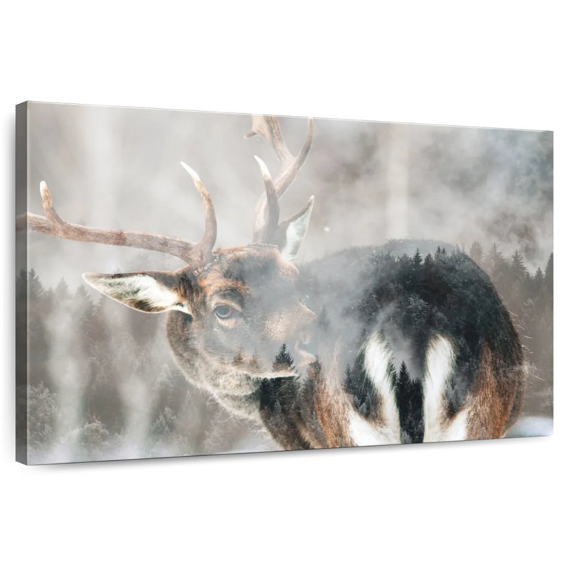Brampt Winter Forest Deer, 32" H x 48" W