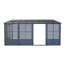 Solarium mural Gazebo Penguin Florence 2,4 m x 4,9 m, toit en polycarbonate noir-112324274