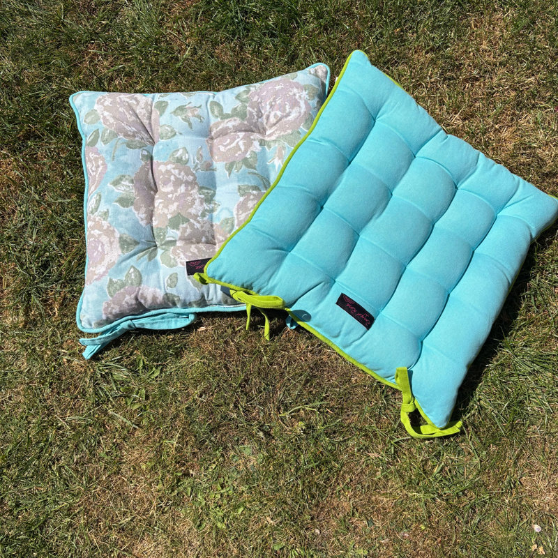 Garden Seat Cushion, Teal Blue