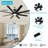 72 Inch Industrial DC Motor Ceiling Fan With Light