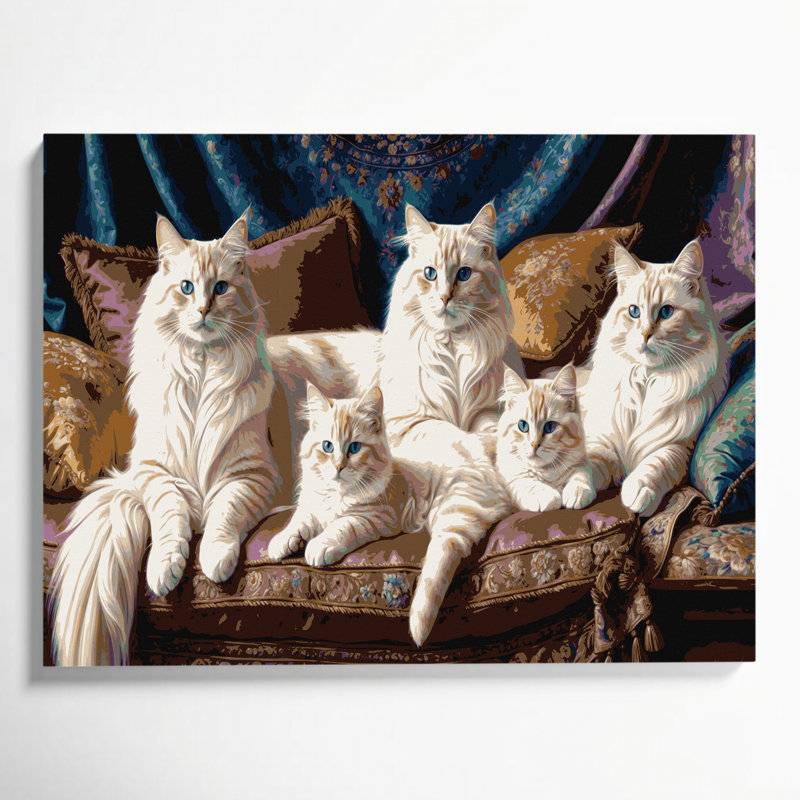 Art mural sur toile chats noirs, H 12 po x l 18 po