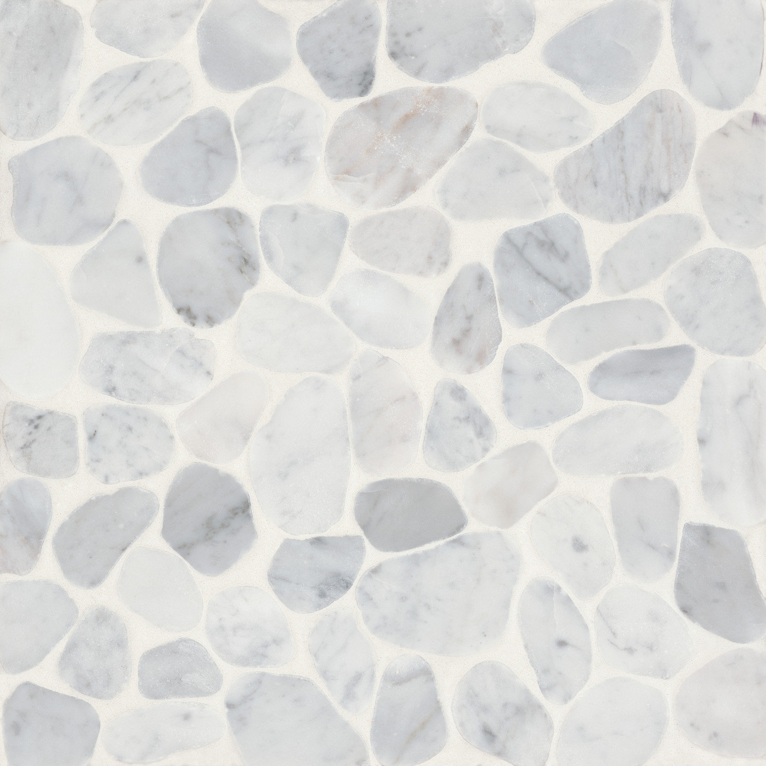 Bedrosians Waterbrook Square 12 in. x 12 in. Honed White Carrara Stone ...