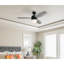 Ventilateur de plafond à 3 pales de 48 pouces Latitude Run®, luminaire à DEL à intensité variable avec verre opale givré, télécommande incluse