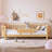 Full Size Wood Platform Bed for Kids,with Safety Guardrails, Detachable Fence and Extra Side Guardrail,Natural-1848083493-1848083514