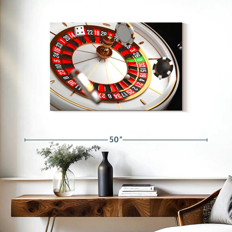Casino Roulette, 24" H x 36" W