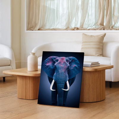 Toile «A Striking Gros Up Of Elephant S Face», art mural encadré mettant en valeur sa peau texturée dans des tons profonds pour l'art mural moderne sur toile
