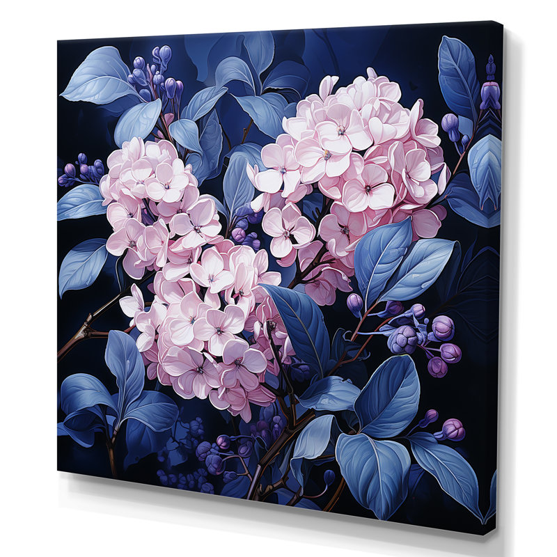 Jardin bleu de lilas IV sur toile, Toile tendue, H 24 po x l 24 po