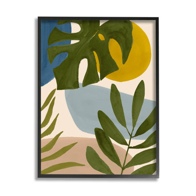 " Tropical Mixed Monstera Leaves " by Victoria Barnes