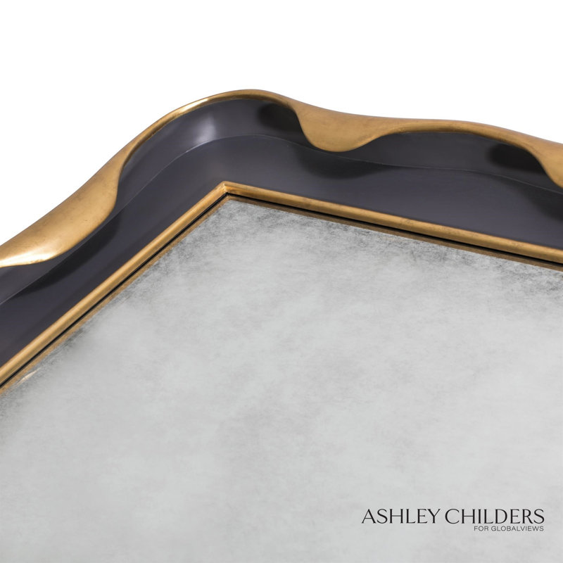 Venus Leaning Mirror, Gray/Gold