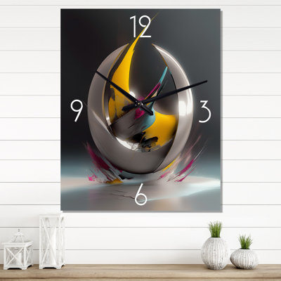 Visionary Divine Dance 3D Wave Sphere - Abstract Fractal Wall Clock Oversized