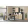 Embrie Adjustable 3 Shelf Bookcase With 2 Doors, Open Storage Home Office Bookshelf