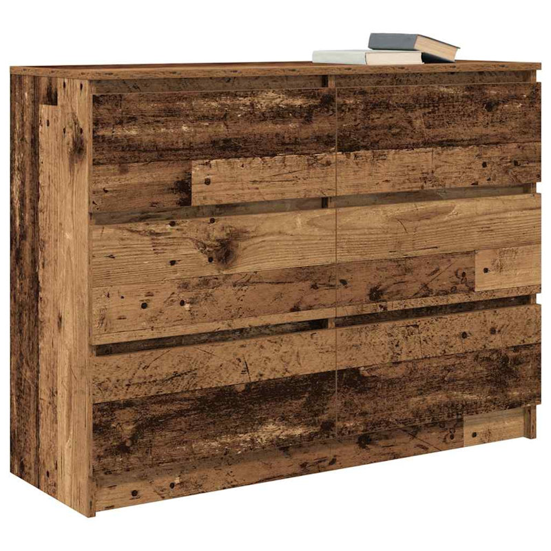 Sideboard 100X35x76 Cm Engineered Wood, Old Wood