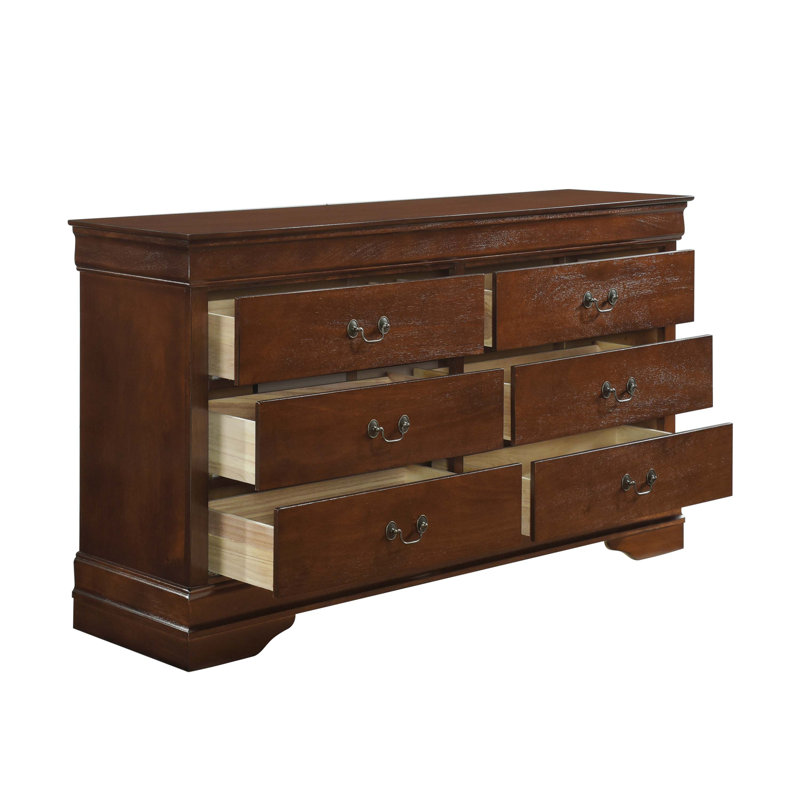 Commode blanche traditionnelle de style Louis Phillippe, Brun