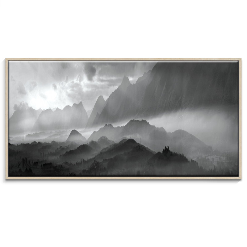 Print on Canvas, 51cm H x 102cm W, Timber Floater Frame