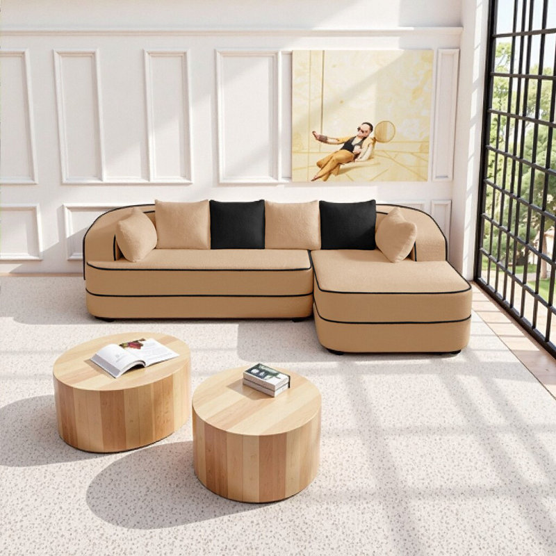 Canapé en velours modulaire Cloud-Like Teddy, Brun