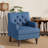 Luxury Tufted High Leg Armchair with Nailhead Trim and Plush Thick Padded Cushion-1604543672