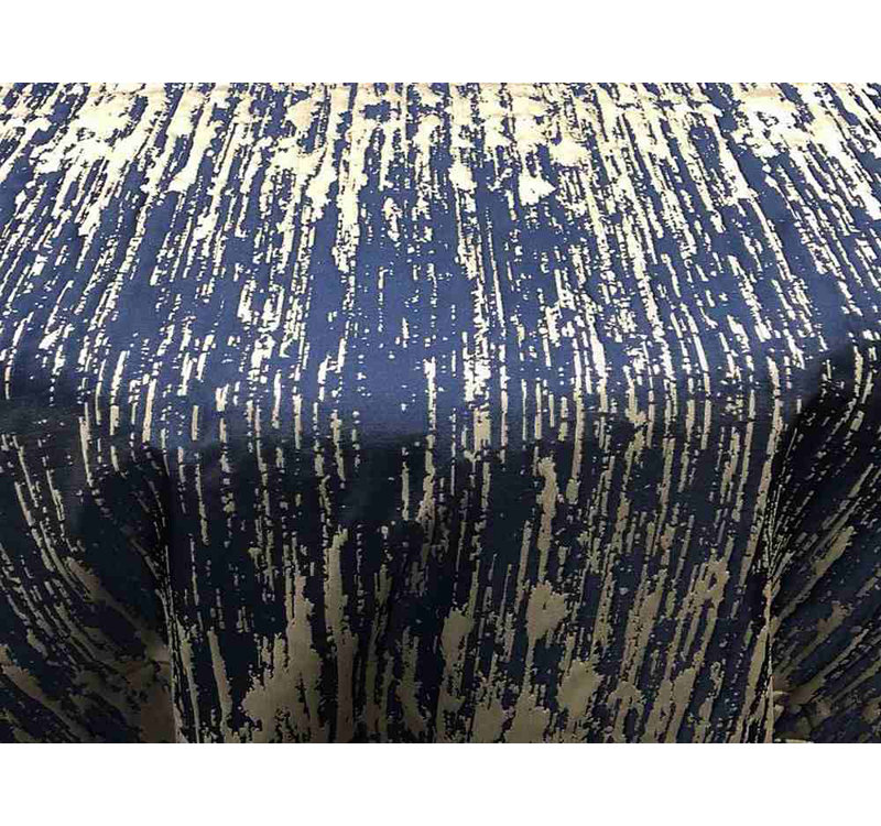 Tissu Lenora, Doré / Marine