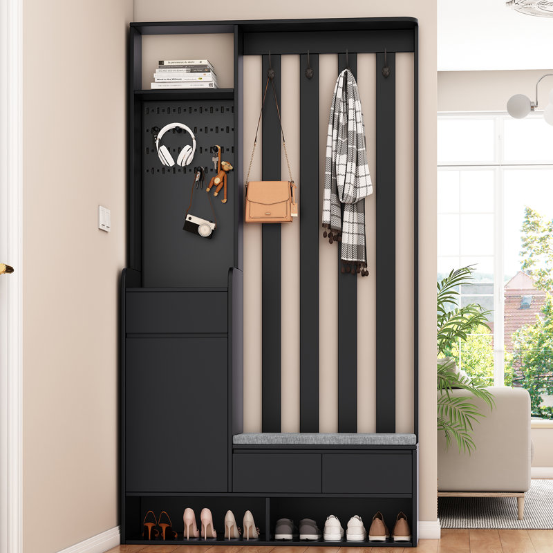 Hall Tree 100cm Wide, Black