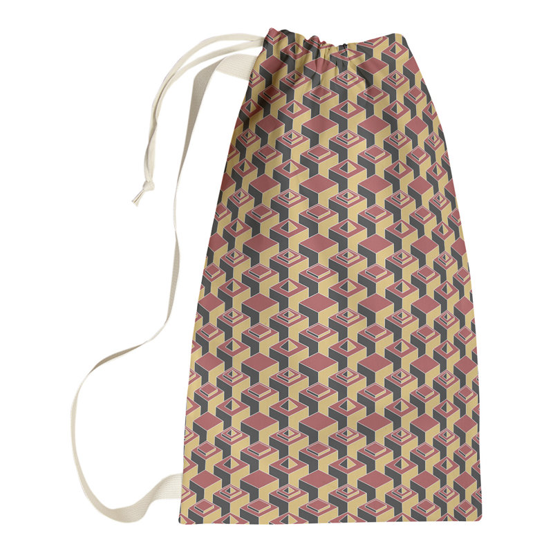 Sac à linge gratte-ciels, Rouge/jaune, H 36 po x l 28 po x P 1,5 po