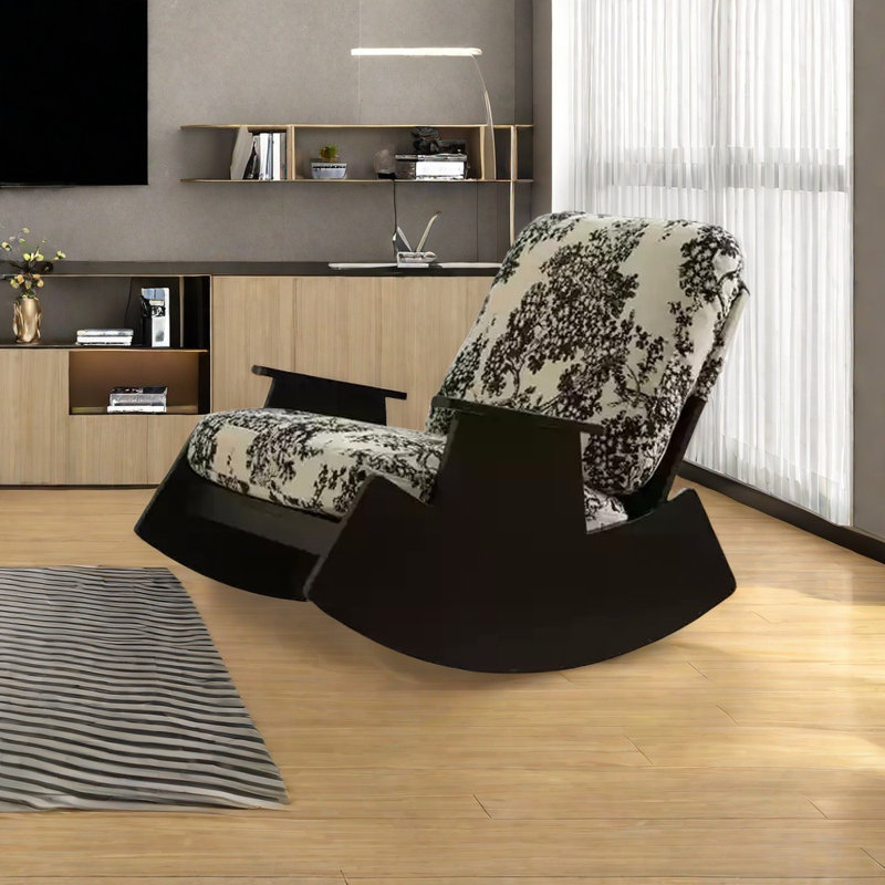 Chaise berçante en bois d'hévéa de haute qualité