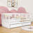 Storage Wooden Floor Bed with Guardrails and 2 Drawers-93548536-93548539