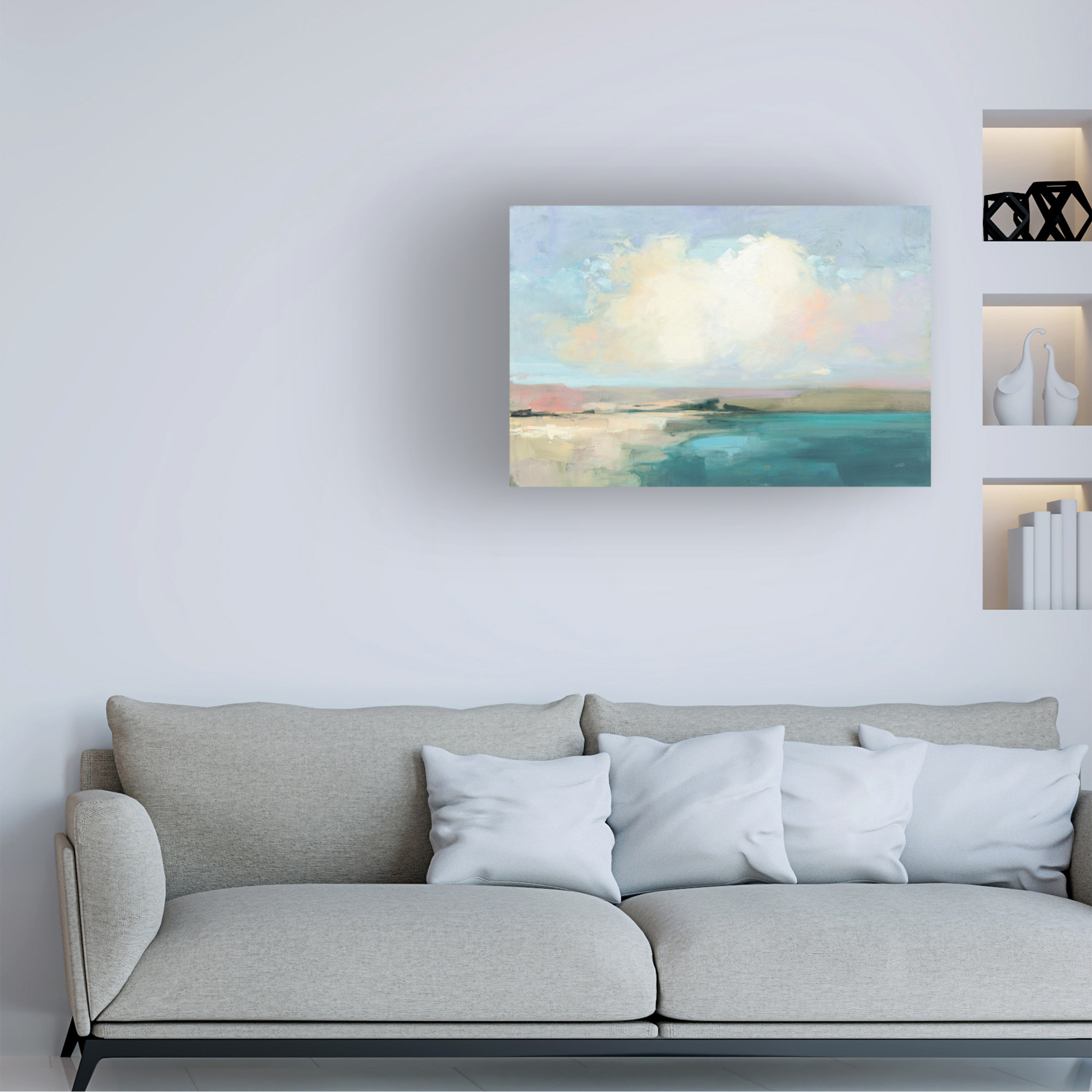 Highland Dunes Coastal Sky by Julia Purinton - Wrapped Canvas Painting ...