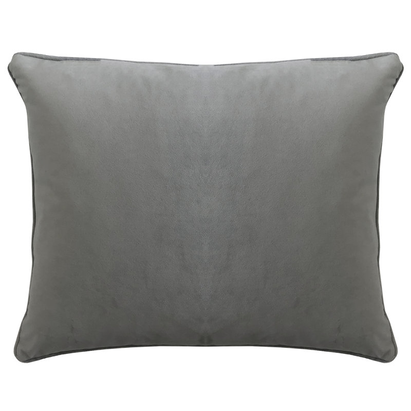 Feather Throw Pillow, Silver, 18" x 22"