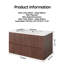 Meuble-lavabo mural simple 36 po avec plateau Mawes