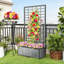 Wooden Raised Garden Bed With Trellis-220119759