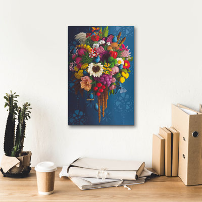 Art mural épique Graffiti «Bluebird Bomb» par Heather Gauthier, 12 po x 18 po