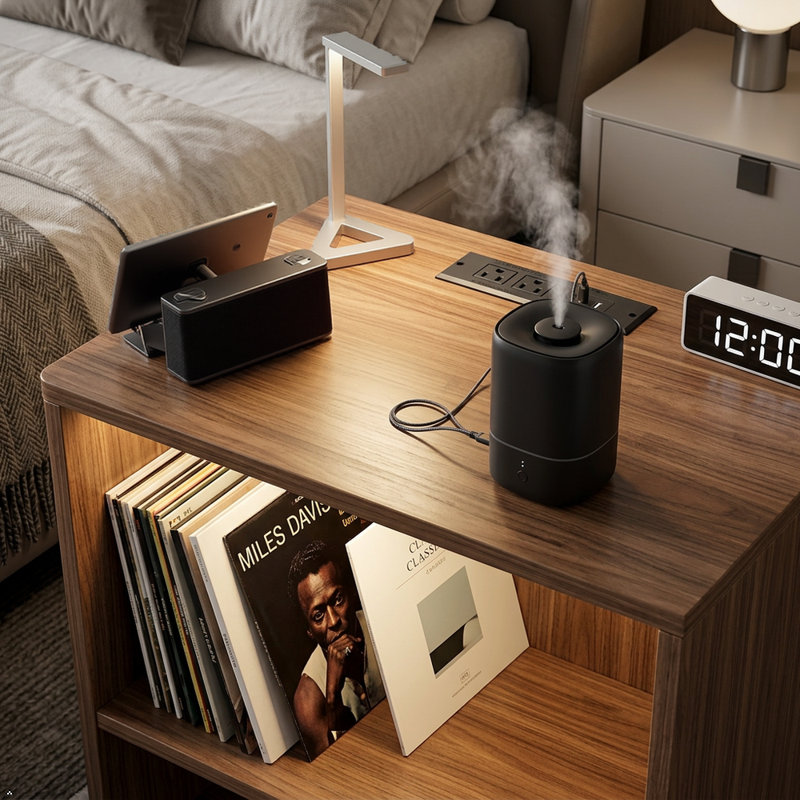 Multiprise encastrée avec 2 prises CA et 2 ports USB, station de charge encastrée pour bureau, prise de courant pour meuble encastré